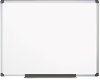 MasterVision® Value Melamine Dry Erase Board,  48 x 72, White, Aluminum Frame