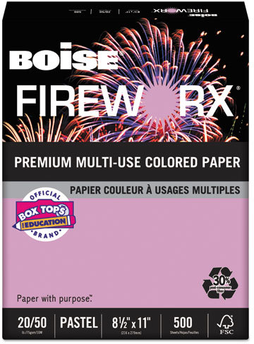 Universal Colored Paper, 20Lb, 8-1/2 X 11, Orchid, 500 Sheets/Ream