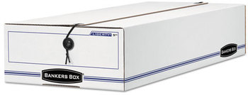 Bankers Box® LIBERTY® Check and Form Boxes 9.5" x 23.75" 4.5", White/Blue, 12/Carton