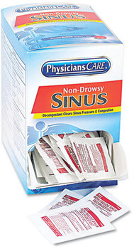 PhysiciansCare® Non-Drowsy Sinus Decongestant Tablets,  10mg, One Tablet/Pack, 50 Packs/Box