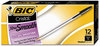 A Picture of product BIC-MS11BK BIC® Cristal® Xtra Smooth Ballpoint Pen,  Black Ink, 1mm, Medium, Dozen