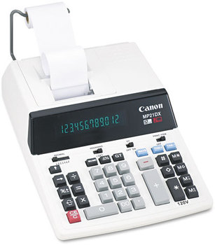 Canon® MP21DX 12-Digit Ribbon Printing Calculator,  Black/Red Print, 3.5 Lines/Sec