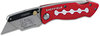 A Picture of product GNS-58113 Great Neck® Sheffield Lockback Knife,  1 Utility Blade, Red