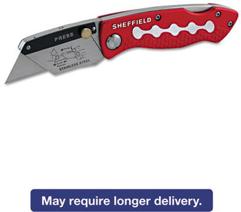 Great Neck® Sheffield Lockback Knife,  1 Utility Blade, Red
