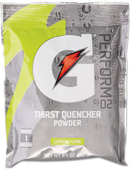 Gatorade® Thirst Quencher Powder Drink Mix,  Lemon-Lime, 8.5oz Packets, 40/Carton