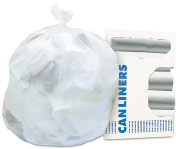 Can Liner.  24" x 33".  12 - 16 Gallon.  8 Micron.  Natural.  Coreless Roll.