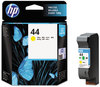 A Picture of product HEW-51644Y HP 51644Y (44) Inkjet Cartridge,  (51644Y) Yellow Original Ink Cartridge