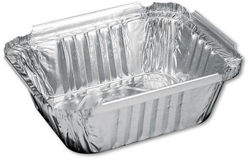 Handi-Foil of America® Aluminum Oblong Containers,  1 Pound, 5-9/16 x 4-9/16 x 1-5/8