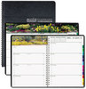 A Picture of product HOD-294632 House of Doolittle™ Earthscapes™ 100% Recycled Gardens the World Weekly/Monthly Planner Photography, 10 x 7, Black Cover, 12-Month (Jan-Dec): 2024