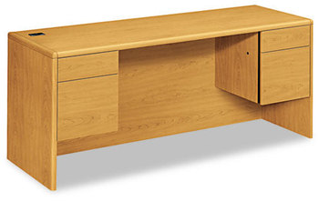 HON® 10700 Series™ Kneespace Credenza with Three-Quarter Height Pedestals 3/4 72w x 24d 29.5h, Harvest