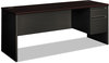 A Picture of product HON-38856RNS HON® 38000 Series™ Single Pedestal Credenza Right 72w x 24d 29.5h, Mahogany/Charcoal