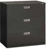 A Picture of product HON-693LS HON® Brigade® 600 Series Lateral File 3 Legal/Letter-Size Drawers, Charcoal, 42" x 18" 39.13"