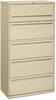 A Picture of product HON-785LL HON® Brigade® 700 Series Lateral File 4 Legal/Letter-Size Drawers, 1 Shelf, Post Putty, 36" x 18" 64.25"