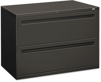 HON® Brigade® 700 Series Lateral File 2 Legal/Letter-Size Drawers, Charcoal, 42" x 18" 28"