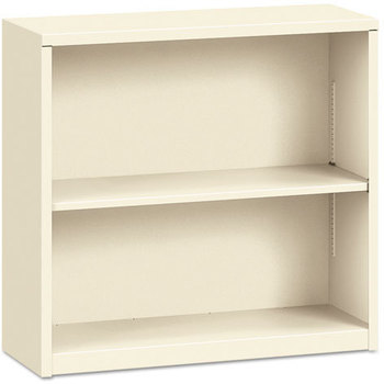 HON® Brigade® Metal Bookcases Bookcase, Two-Shelf, 34.5w x 12.63d 29h, Putty
