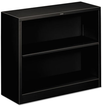 HON® Brigade® Metal Bookcases Bookcase, Two-Shelf, 34.5w x 12.63d 29h, Black