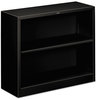 A Picture of product HON-S30ABCP HON® Brigade® Metal Bookcases Bookcase, Two-Shelf, 34.5w x 12.63d 29h, Black