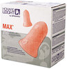 A Picture of product HOW-MAX1 Howard Leight® by Honeywell MAX® Single-Use Earplugs,  Cordless, 33NRR, Coral, 200 Pairs