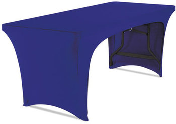 Iceberg Stretch-Fabric Table Cover,  Polyester/Spandex, 30" x 72", Blue