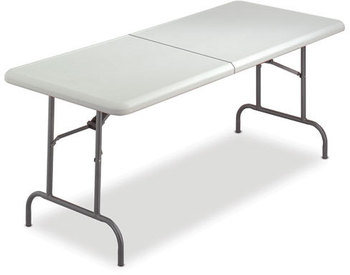 Iceberg IndestrucTable Too™ 1200 Series Rectangular Folding Table,  60w x 30d x 29h, Platinum