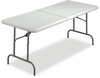 A Picture of product ICE-65453 Iceberg IndestrucTable Too™ 1200 Series Rectangular Folding Table,  60w x 30d x 29h, Platinum