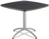 A Picture of product ICE-65618 Iceberg CaféWorks Table,  36w x 36d x 30h, Graphite Granite/Silver