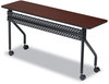 A Picture of product ICE-68058 Iceberg OfficeWorks™ Mobile Training Table,  60w x 18d x 29h, Mahogany/Black
