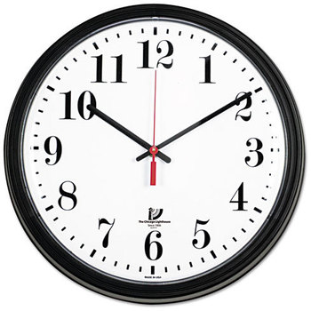 Chicago Lighthouse Black Quartz CONTRACT Clock,  13-3/4", Black