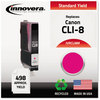A Picture of product IVR-CLI8M Innovera® CLI8C, CLI8Y, CLI8M Inkjet Cartridge Remanufactured Magenta Ink, Replacement for (0622B002), 498 Page-Yield