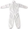 A Picture of product KCC-49116 KleenGuard™ A20 Breathable Particle Protection Coveralls with Zipper Front, Elastic Back, Wrists, Ankles, and Hood. Size 3X-Large. White. 20/Carton
