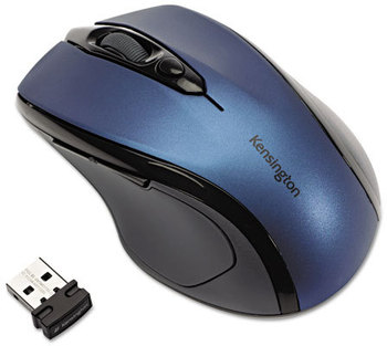 Kensington® Pro Fit™ Mid-Size Wireless Mouse,  Right, Windows, Sapphire Blue