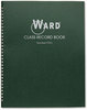 A Picture of product HUB-910L Ward® Class Record Book,  38 Students, 9-10 Week Grading, 11 x 8-1/2, Green