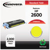 A Picture of product IVR-86002 Innovera® 86000, 86001, 86002, 86003 Laser Cartridge Remanufactured Yellow Toner, Replacement for 124A (Q6002A), 2,000 Page-Yield