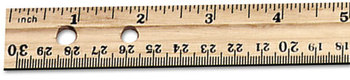 Charles Leonard® Economical Wood Rulers,  12", Natural, 36/Box