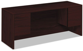 HON® 10500 Series™ Kneespace Credenza With 3/4-Height Pedestals, 72w x 24d 29.5h, Mahogany