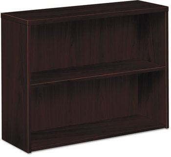 HON® 10500 Series™ Laminate Bookcase Two-Shelf, 36w x 13.13d 29.63h, Mahogany