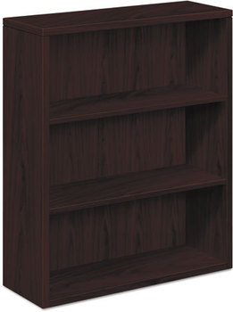 HON® 10500 Series™ Laminate Bookcase Three-Shelf, 36w x 13.13d 43.38h, Mahogany