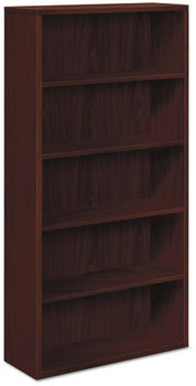 HON® 10500 Series™ Laminate Bookcase Five-Shelf, 36w x 13.13d 71h, Mahogany