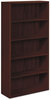 A Picture of product HON-105535NN HON® 10500 Series™ Laminate Bookcase Five-Shelf, 36w x 13.13d 71h, Mahogany