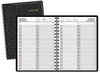 A Picture of product AAG-7022205 AT-A-GLANCE® Two-Person Group Daily Appointment Book 11 x 8, Black Cover, 12-Month (Jan to Dec): 2024