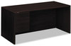 A Picture of product HON-10584LNN HON® 10500 Series™ "L" Workstation Single Pedestal Desk Left 66" x 30" 29.5", Mahogany