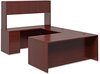 A Picture of product HON-105895RNN HON® 10500 Series™ "L" Workstation Single Pedestal Desk with Full-Height Right 72" x 36" 29.5", Mahogany