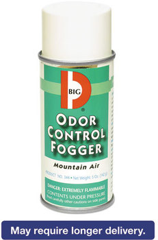 Big D Industries Odor Control Fogger,  Mountain Air Scent, 5 oz Aerosol, 12/Carton