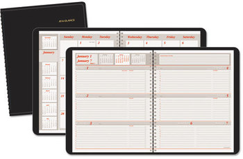 AT-A-GLANCE® Weekly/Monthly Appointment Book,  6 7/8 x 8 3/4, Black