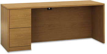 HON® 10500 Series™ Single Pedestal Credenza with Full-Height Left 72w x 24d 29.5h, Harvest