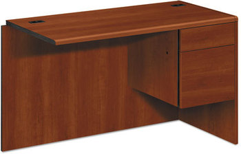 HON® 10700 Series™ "L" Workstation Return with Three-Quarter Height Pedestal on Right 3/4 48w x 24d 29.5h, Cognac