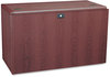 A Picture of product HON-10715RNN HON® 10700 Series™ "L" Workstation Return with Three-Quarter Height Pedestal on Right 3/4 48w x 24d 29.5h, Mahogany