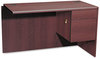 A Picture of product HON-10715RNN HON® 10700 Series™ "L" Workstation Return with Three-Quarter Height Pedestal on Right 3/4 48w x 24d 29.5h, Mahogany