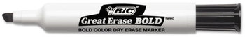 BIC® Great Erase® Bold Tank-Style Dry Erase Marker,  Chisel Tip, Black, Dozen