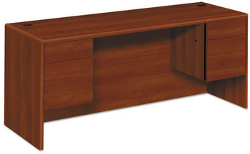 HON® 10700 Series™ Kneespace Credenza with Three-Quarter Height Pedestals 3/4 72w x 24d 29.5h, Cognac